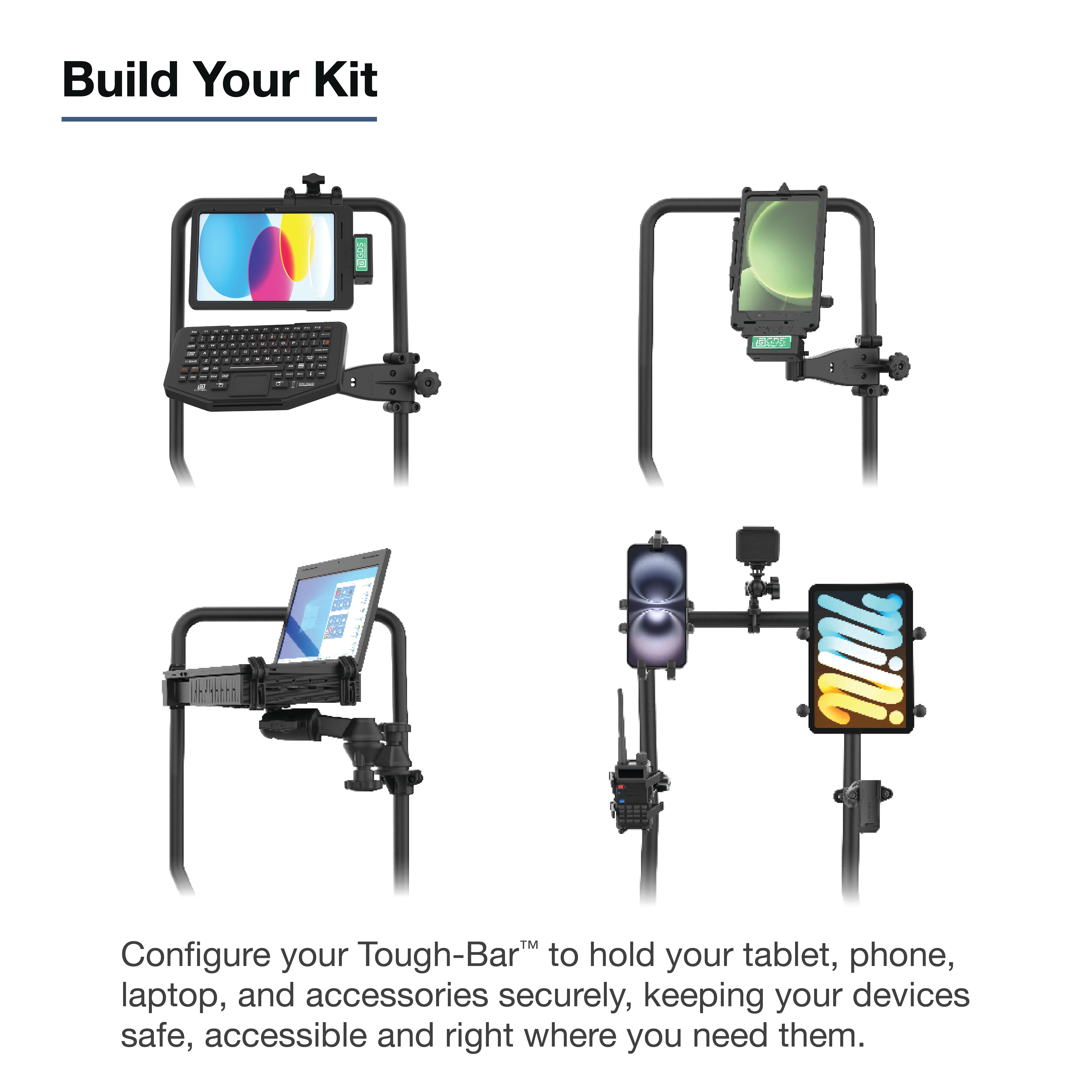 RAM® Tough-Bar™ for '16-23 Toyota Tacoma (6.1", 7", 8" Displays) - Image 4