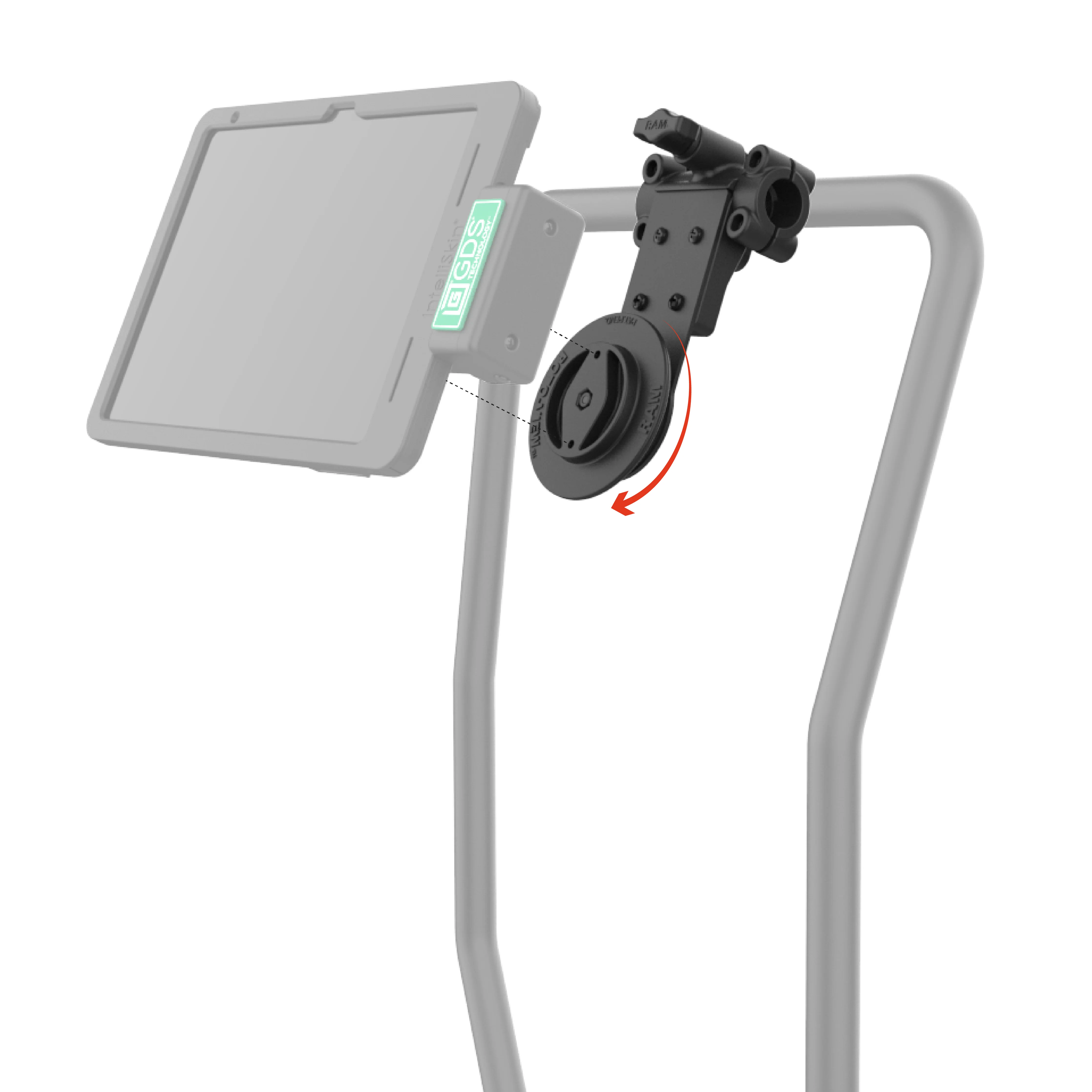 RAM® Friction Hinge Mount for Tough-Bar™ with Roto-View™ - Image 2