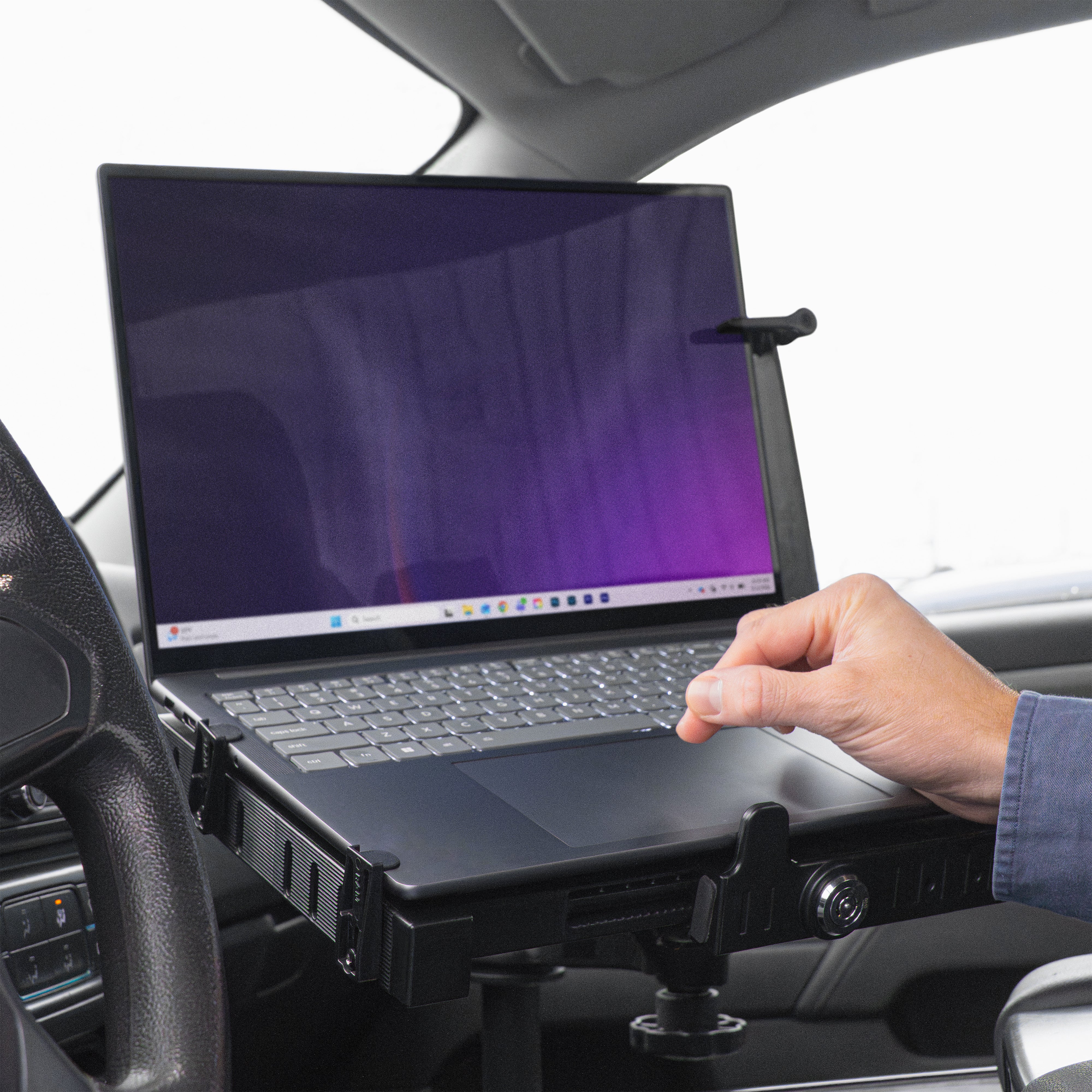RAM® No-Drill™ Laptop Mount for '14-26 Ford Transit Full Size Van - Image 6