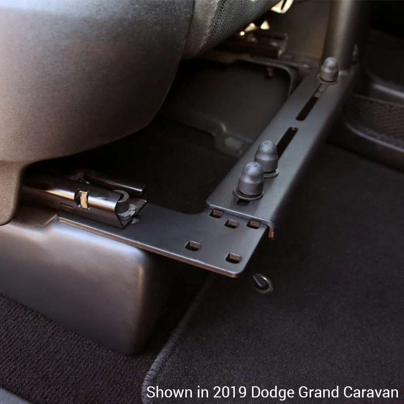 RAM® No-Drill™ Universal Vehicle Floor Mount with Double Ball Mount - Image 3