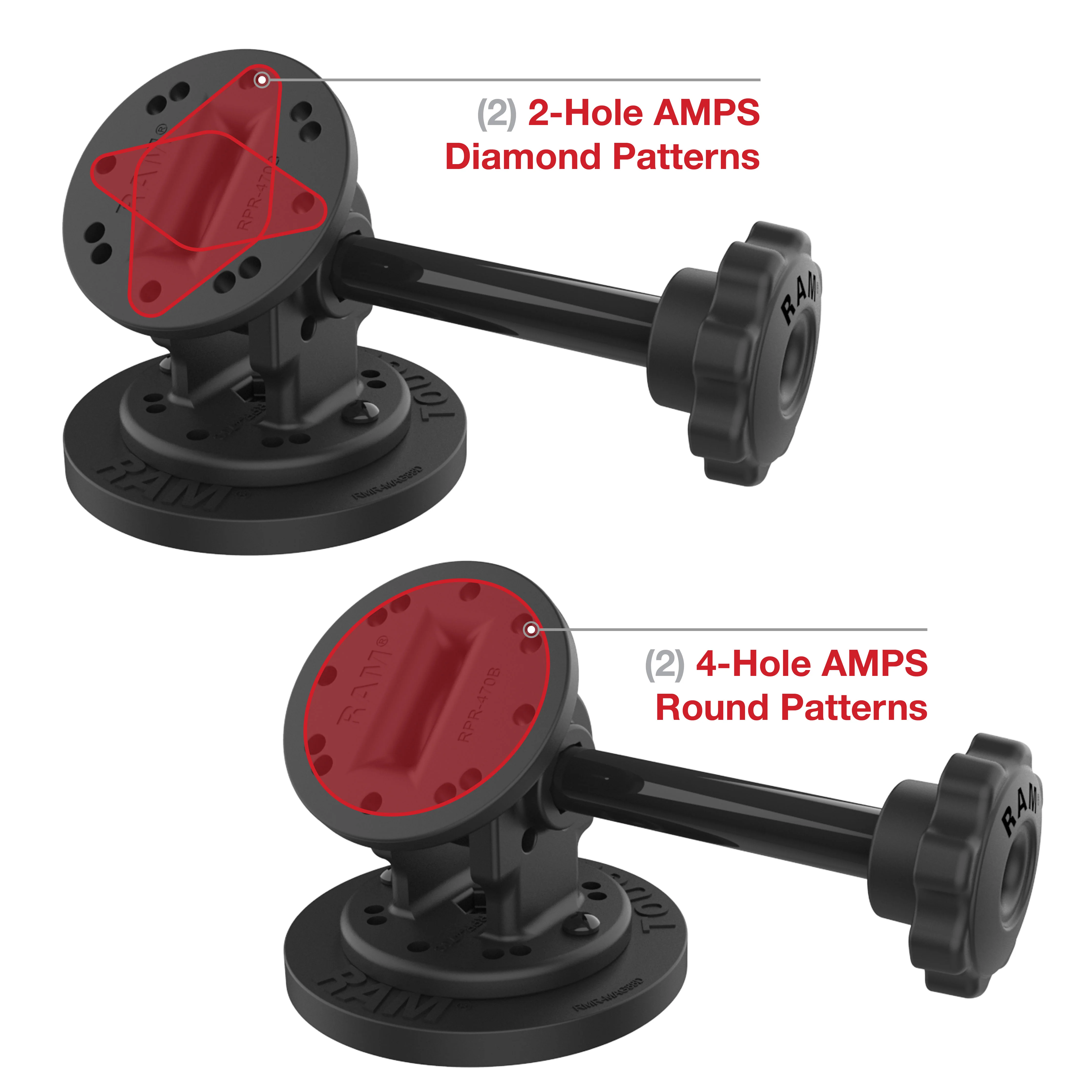 RAMĀ® Single Pivot Magnetic Mount with Knob - Image 4