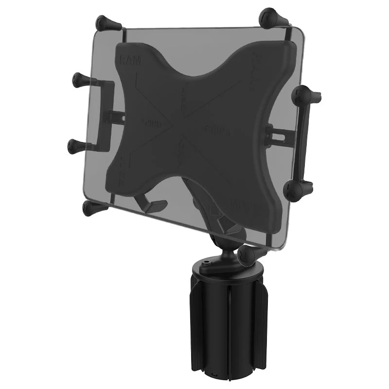 RAM® X-Grip® with RAM-A-CAN⢠II Cup Holder Mount for 12"-13" Tablets