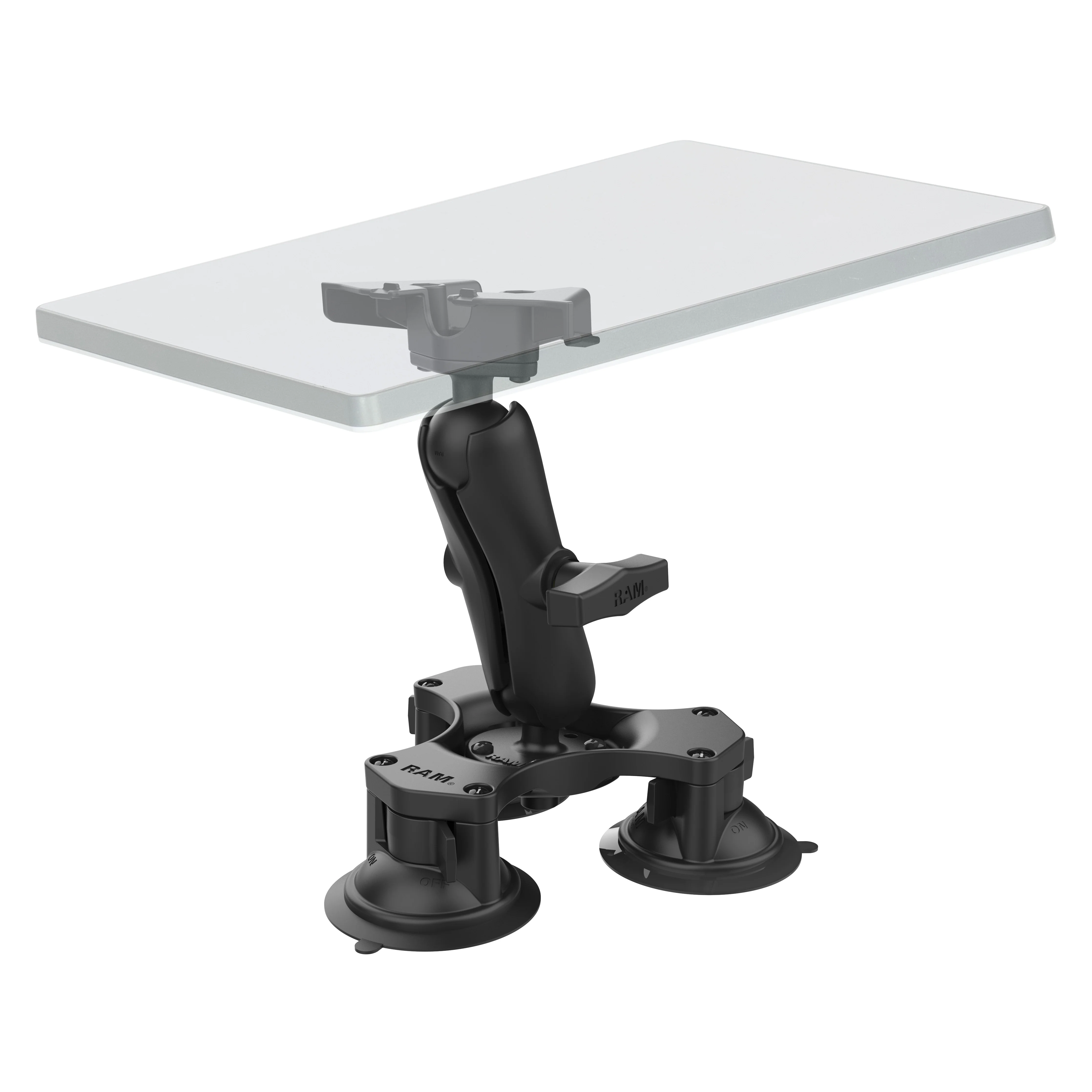 RAM® Twist-Lock⢠Triple Suction Heavy Duty Mount for Starlink Mini