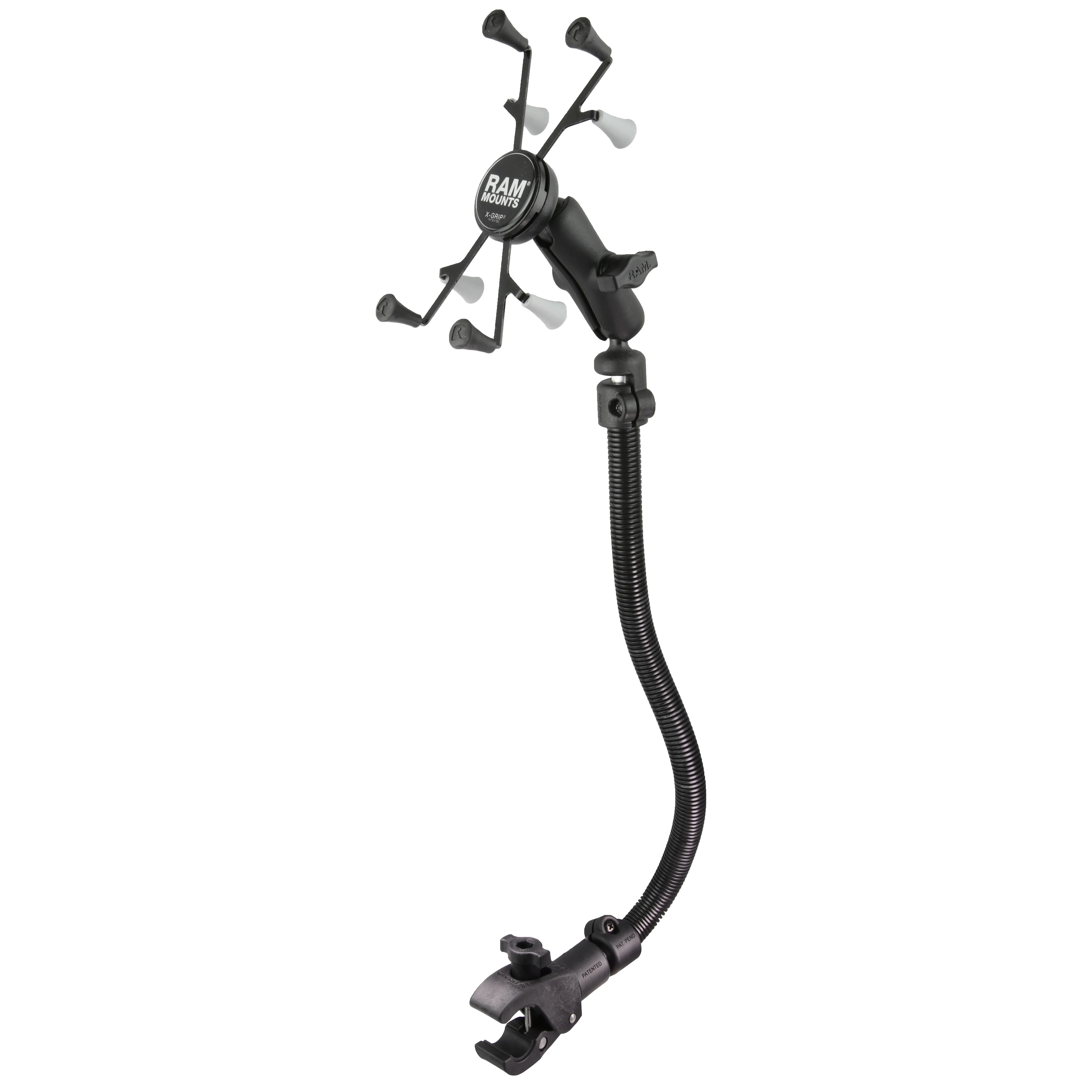 RAM® X-Grip® Wheelchair Leg Rail Mount for 7"-8" Tablets