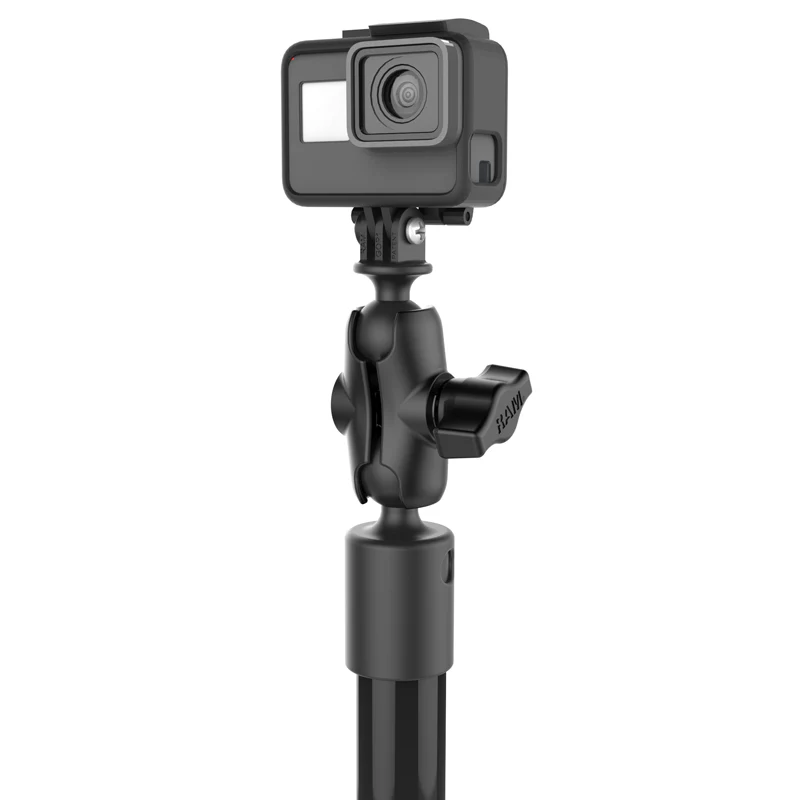 RAM® Tough-Pole™ 48" Action Camera Mount with Double Pipe & Track Base - Image 2