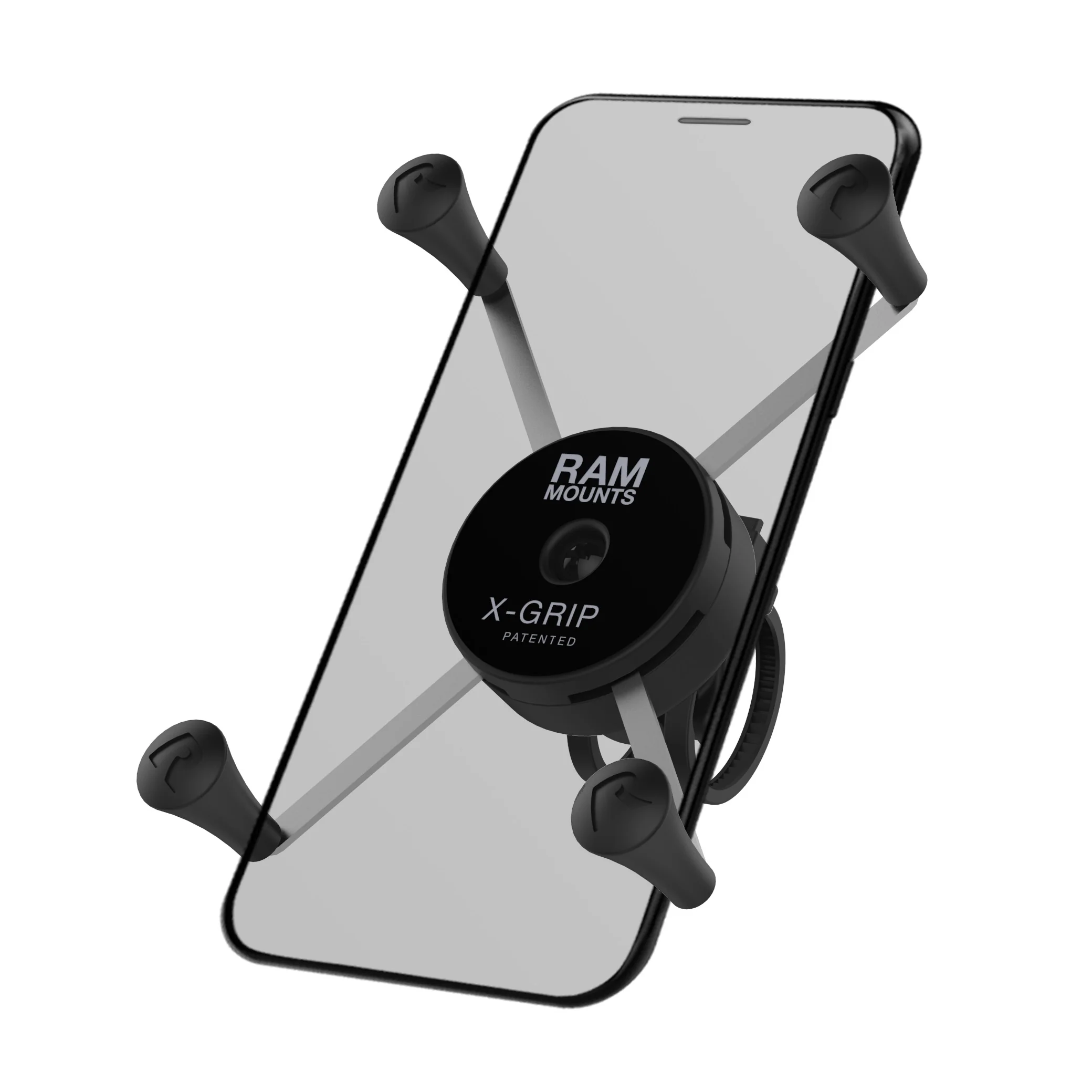 RAM® X-Grip® Large Phone Mount with Low-Profile Zip Tie Handlebar Base