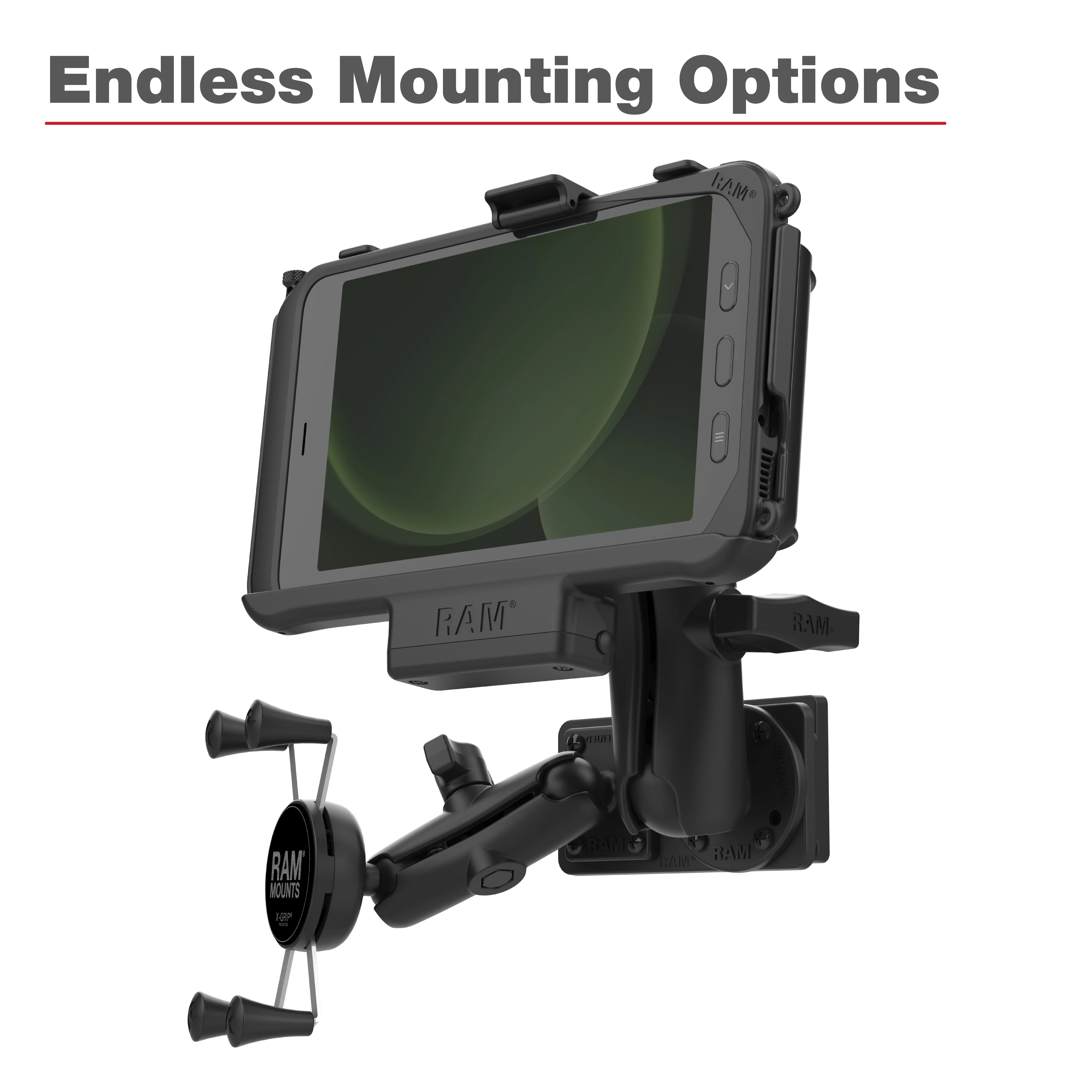 RAMĀ® Dashboard Mounting Plate for '18-26 Freightliner Cascadia - Image 4