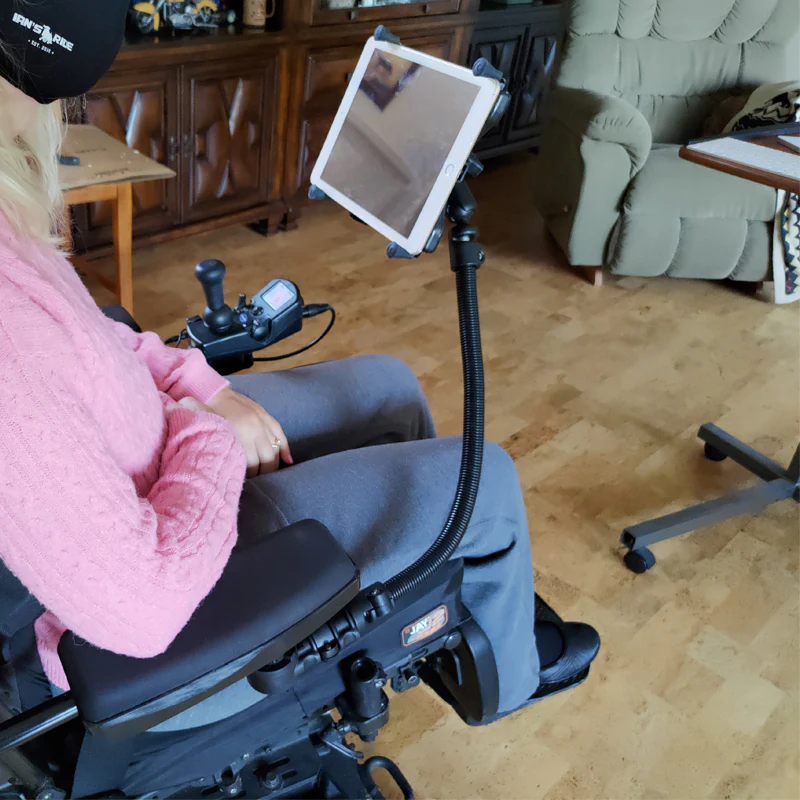 RAMĀ® Tablet Mount for Wheelchairs with Quick Release & Swivel Feature - Image 9