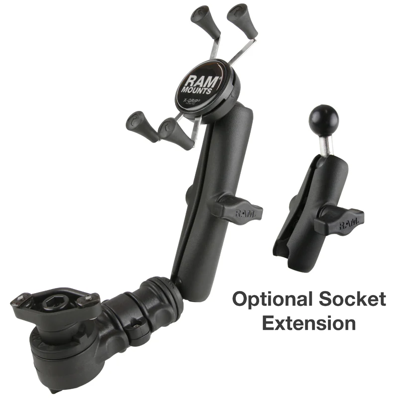 RAMĀ® Phone Mount for Wheelchair Armrests with Quick Release & Swivel - Image 3