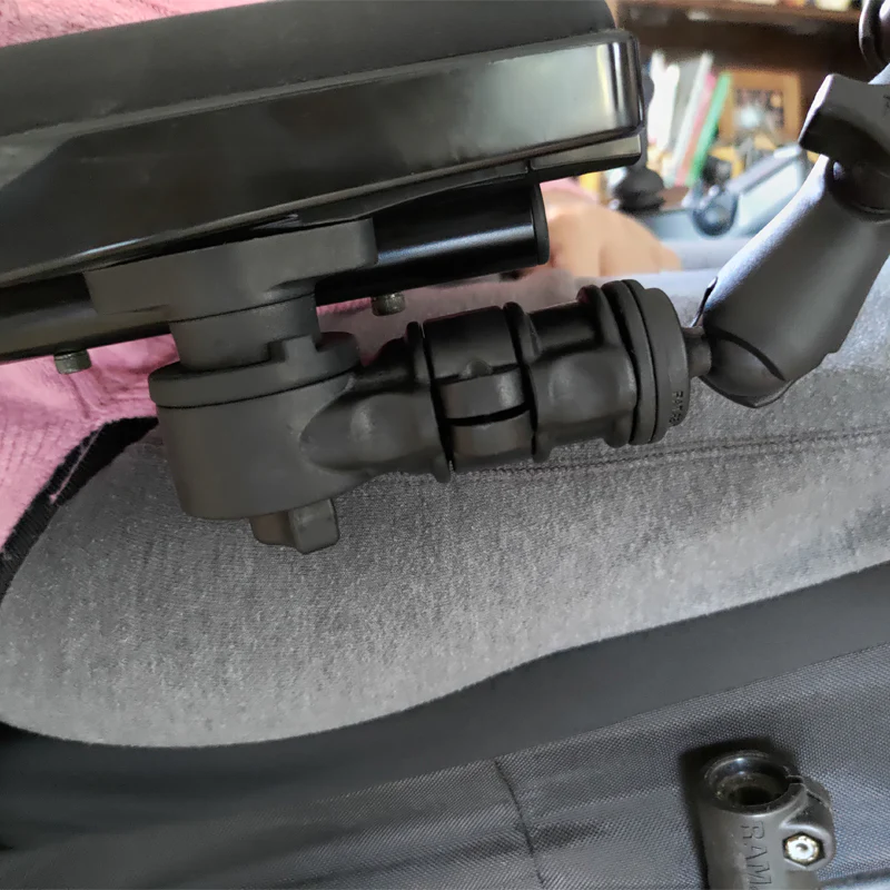 RAMĀ® Phone Mount for Wheelchair Armrests with Quick Release & Swivel - Image 5