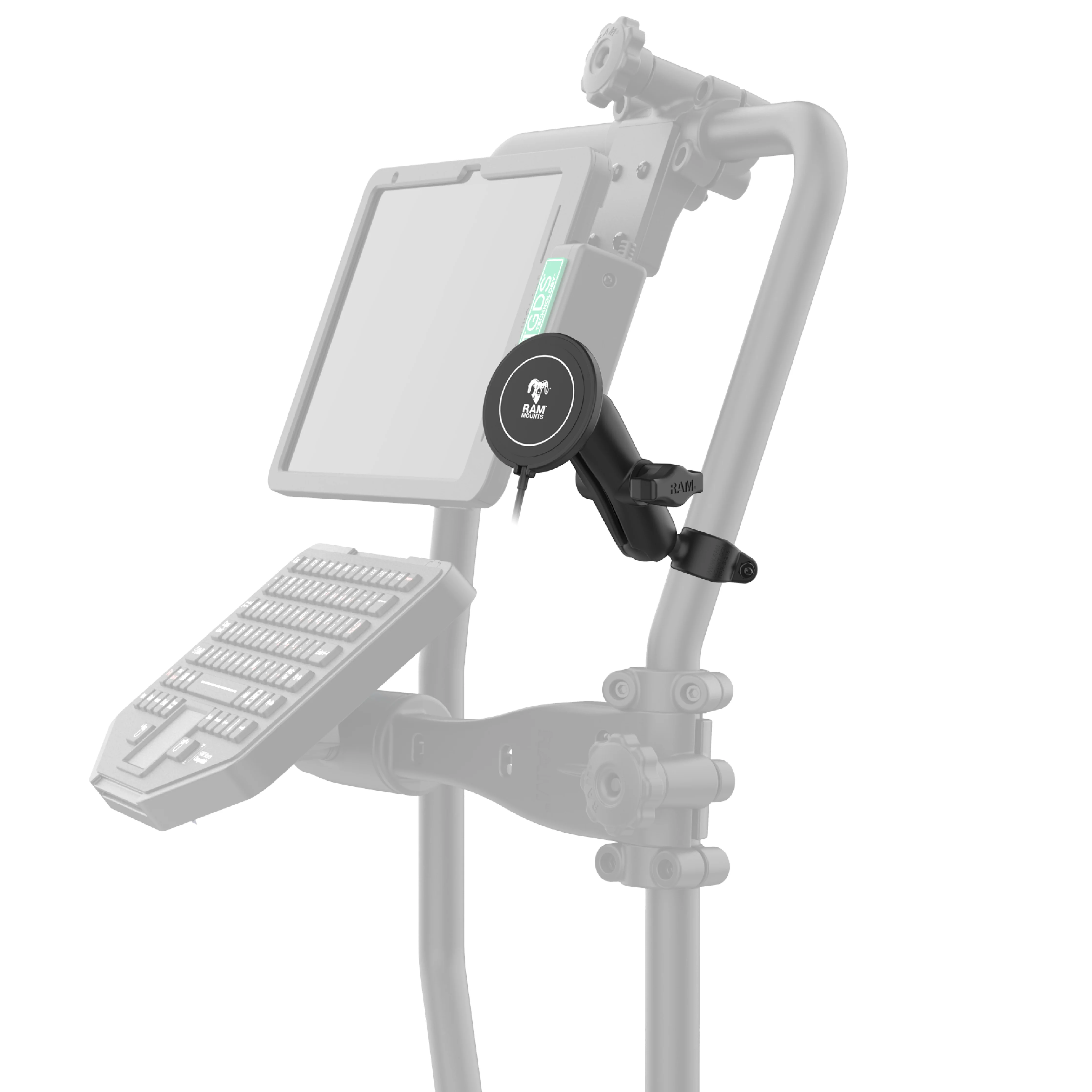 RAM® Double Ball Rail Mount with RAM® Qi2 15W Wireless Charger - Image 4