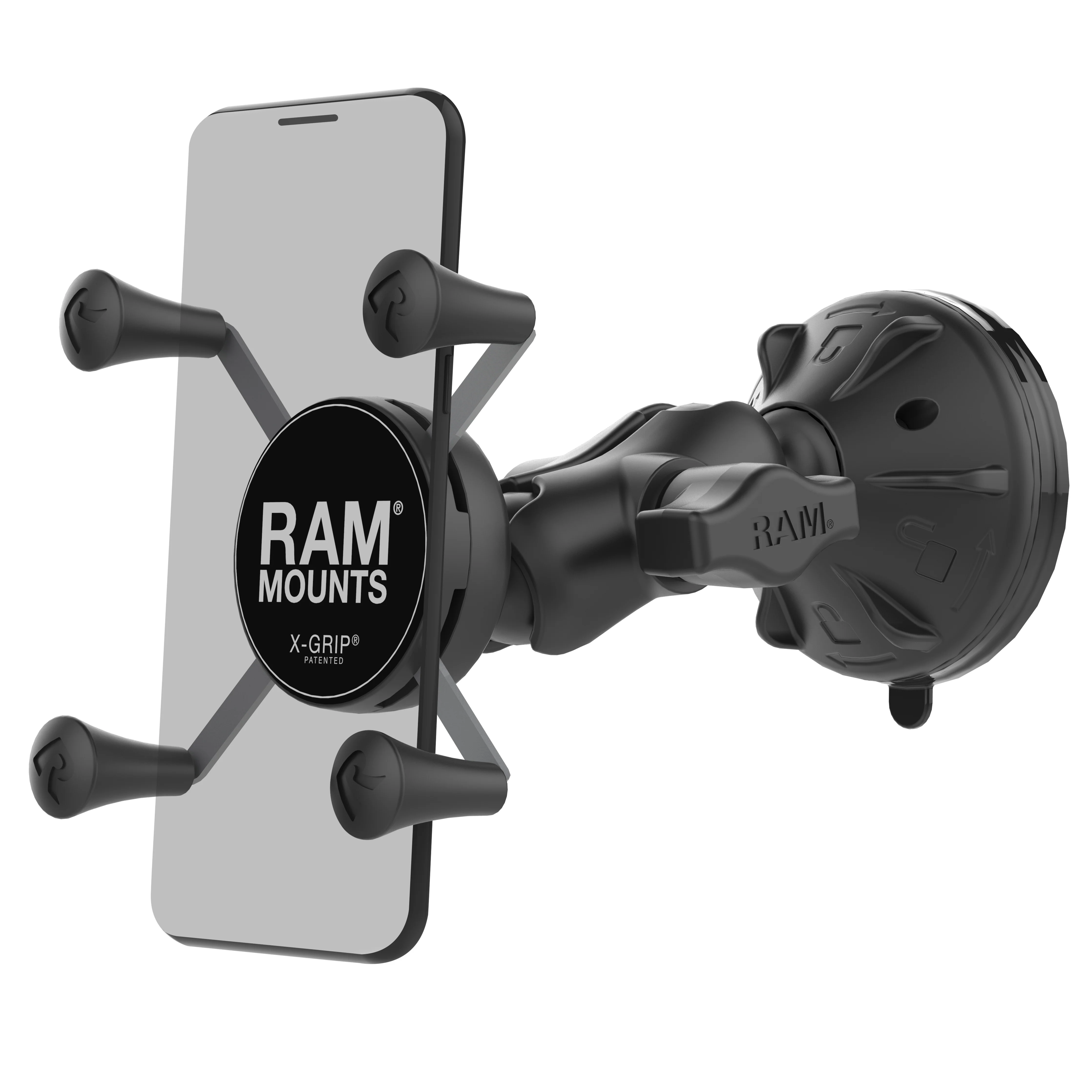 RAMĀ® X-GripĀ® Phone Mount with Low-Profile Suction Cup - Short