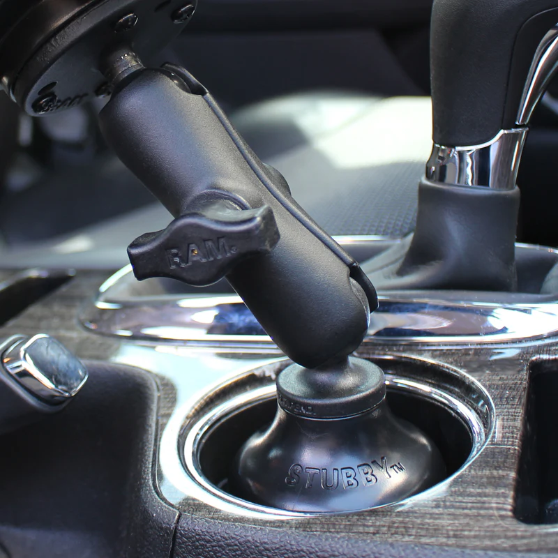 RAM® Stubby™ Cup Holder Mount with Double Socket Arm - Medium - Image 3