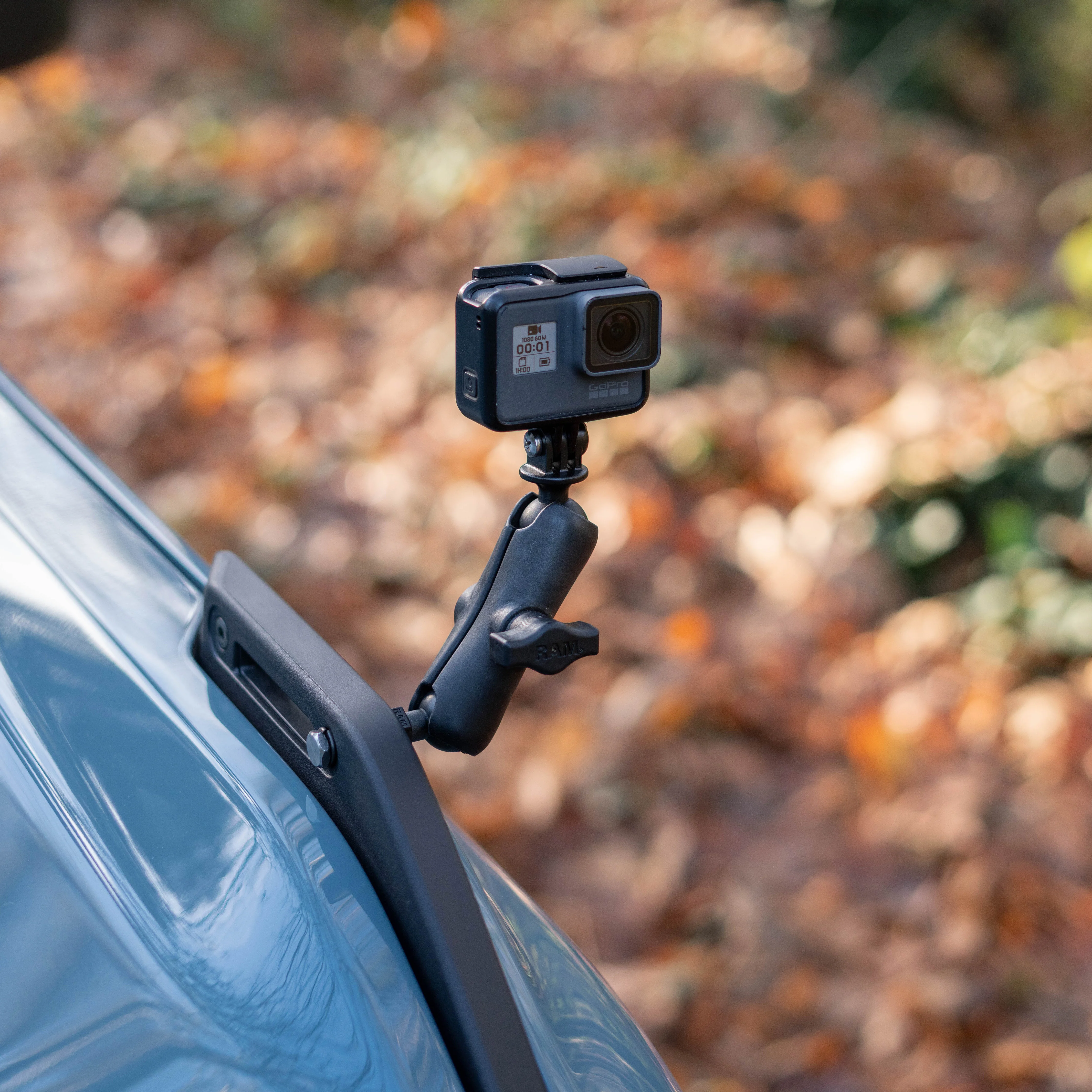 RAM® Tough-Ball™ for Bronco Hood Tie Down with Action Camera Adapter - Image 3