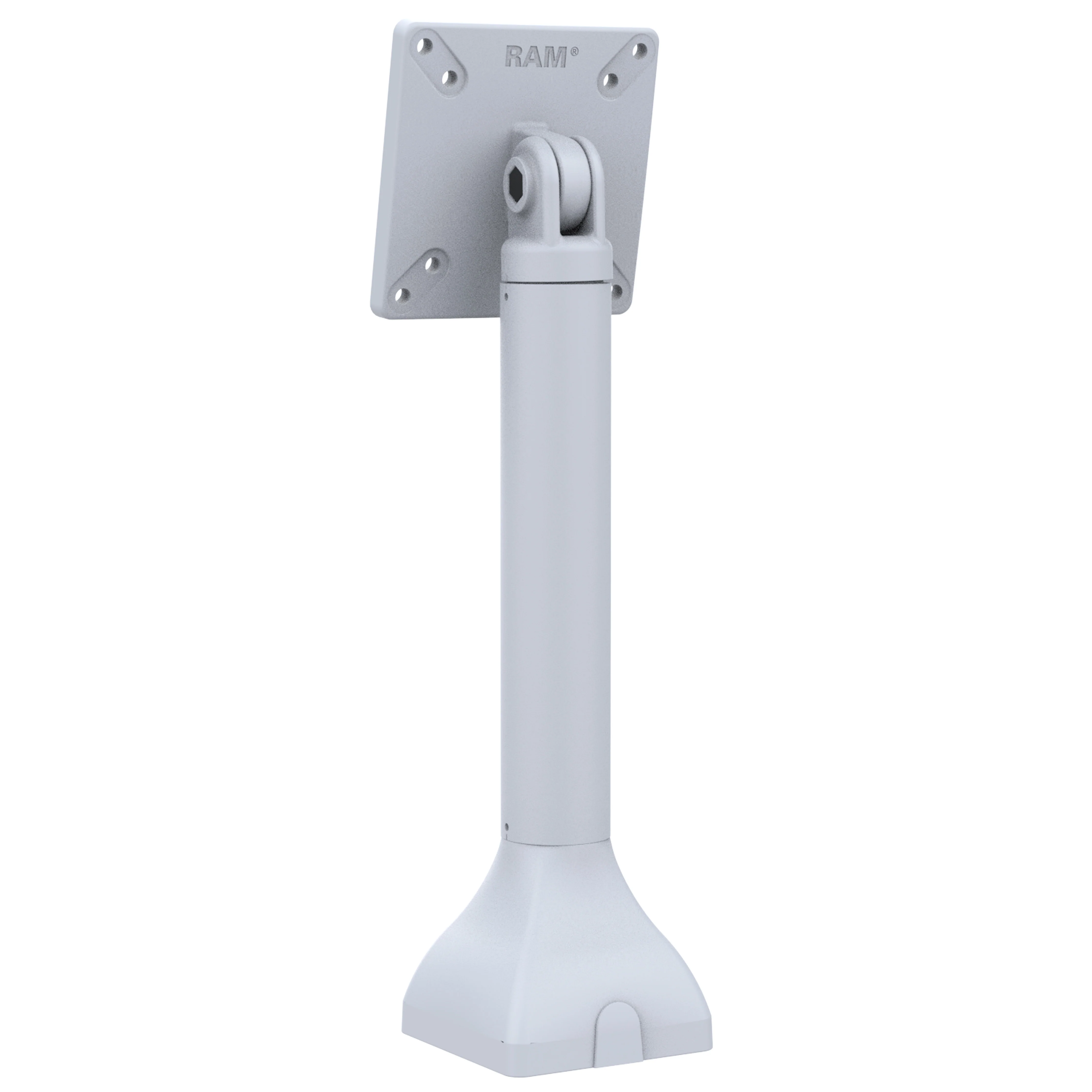 RAM® 14" Pedestal Mount with 100mm & 75mm VESA Patterns - Gray - Image 2
