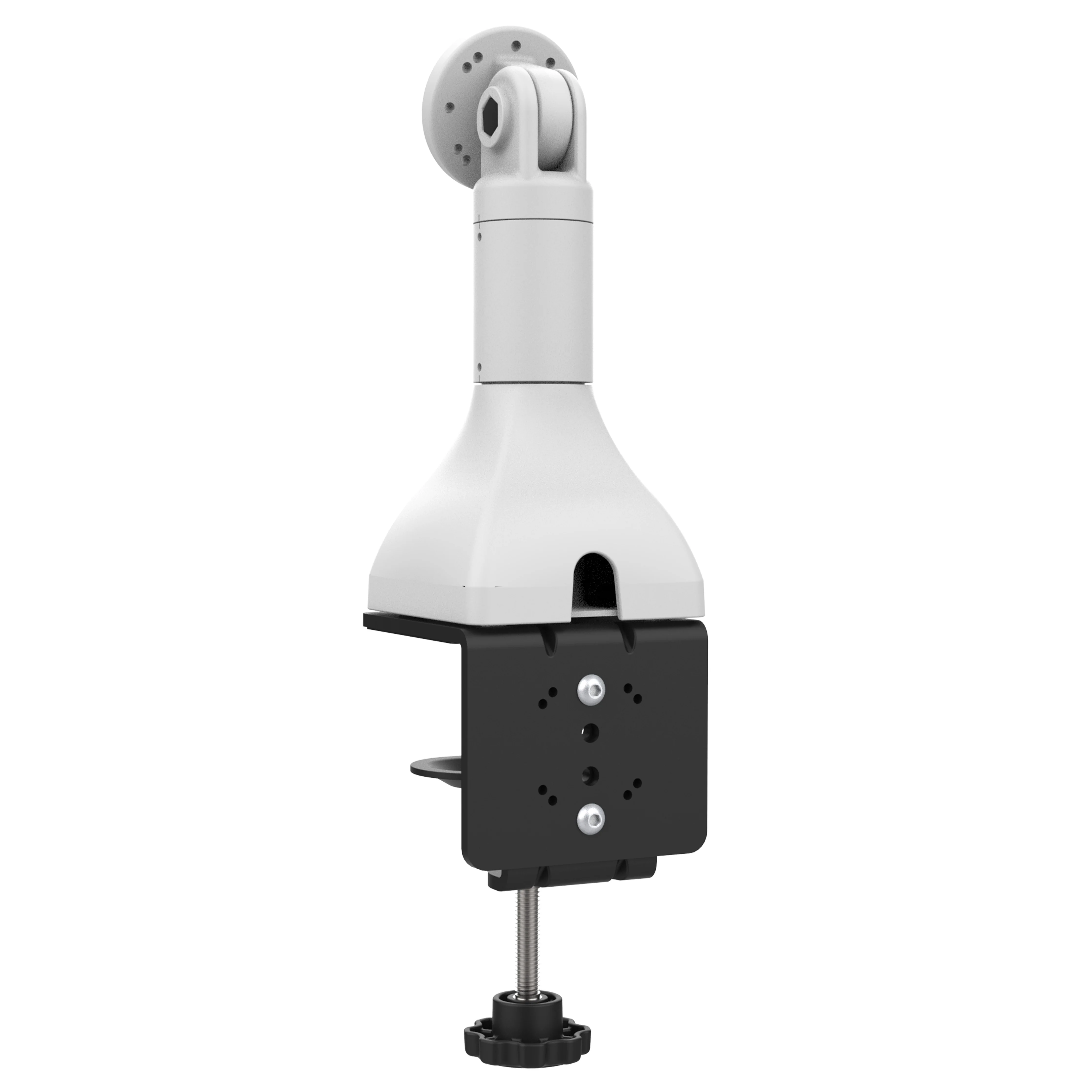 RAM® 7" Pedestal Mount with AMPS Pattern & C-Clamp Base - Gray - Image 2
