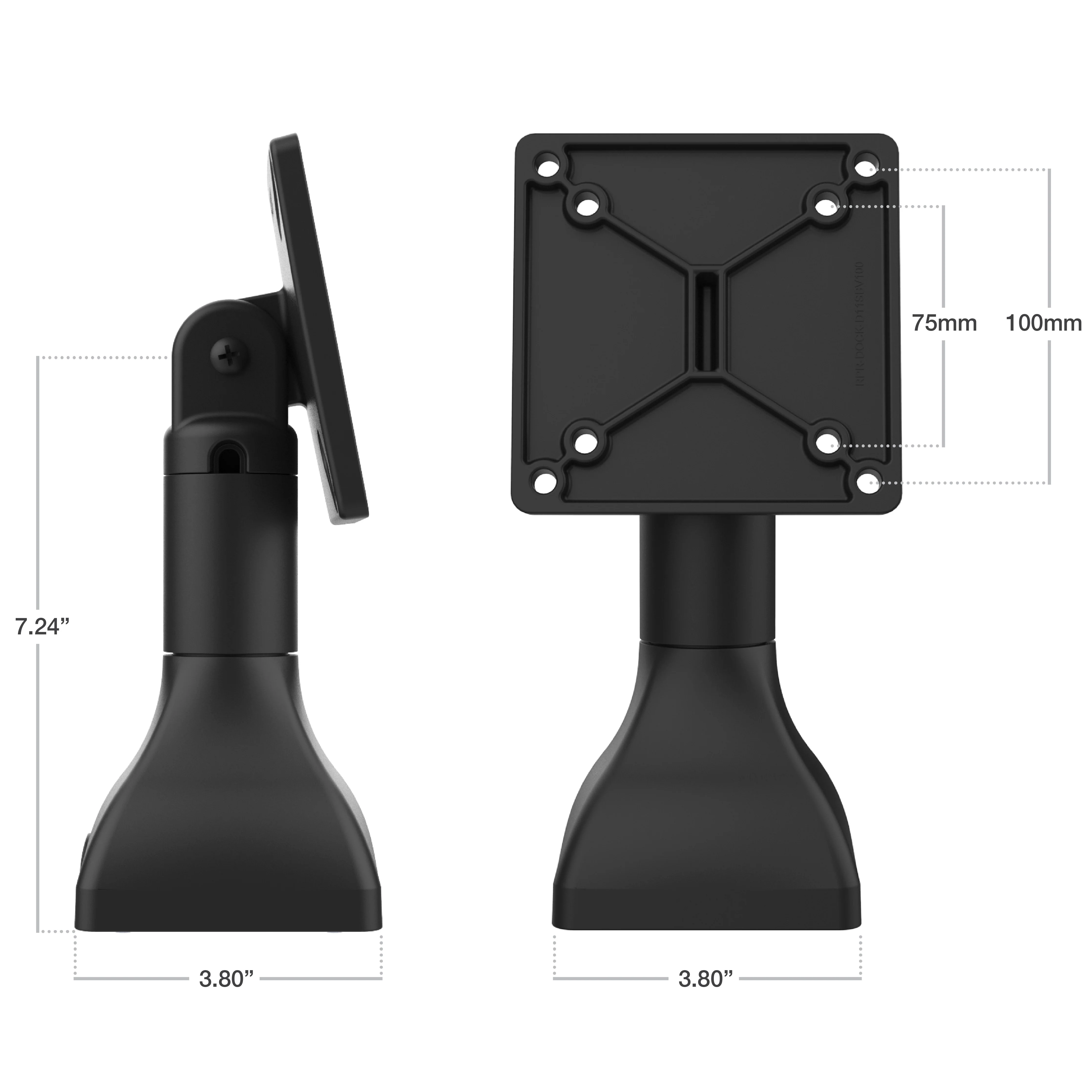 RAM® 7" Pedestal Mount with 100mm & 75mm VESA Patterns - Image 4
